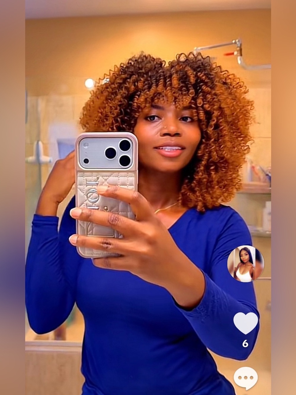 Natural Curly Afro Wig - Honey Blonde